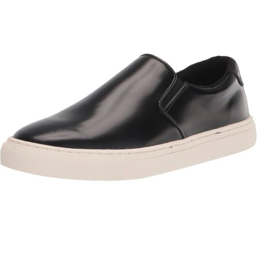 Calvin Klein Men's Ansly 2 Leather Slip-on Sneakers Size11.5 black .R14